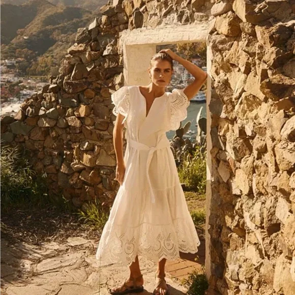 Rails Gia Belted Eyelet Midi Dress - Picture 2 of 8